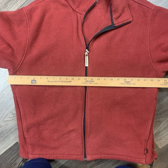 Woolrich Men’s Size Large Red Full Zip Fleece Jacket - Picture 4 of 6